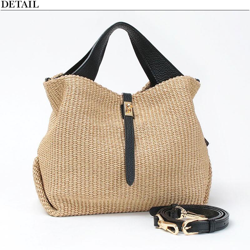 VIOLAd'ORO（ヴィオラドーロ） かごバッグ 2WAY ラフィアシート SANDRO