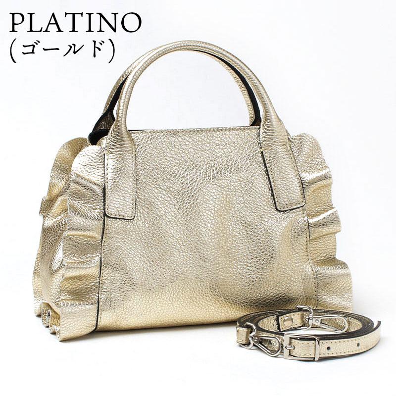 RIPANI（リパーニ） ショルダーバッグ フリルバッグ 2WAY メタリック M