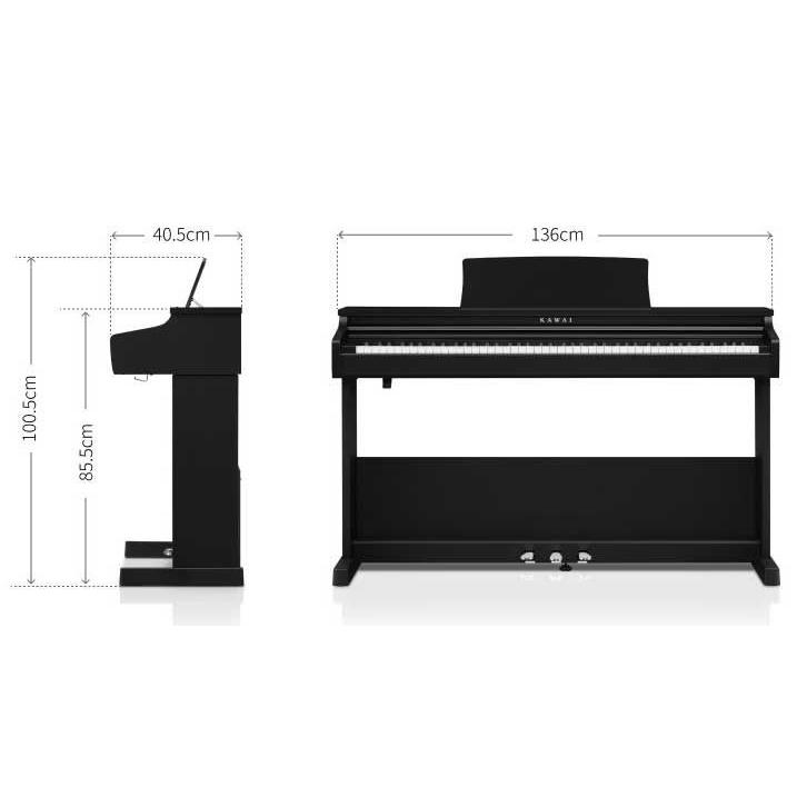 KAWAI カワイ 電子ピアノ(エンボスブラック仕上げ)(固定椅子