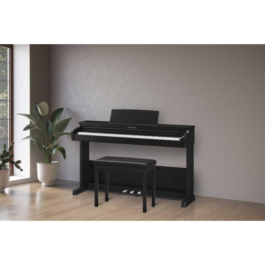 KAWAI カワイ 電子ピアノ(エンボスブラック仕上げ)(固定椅子