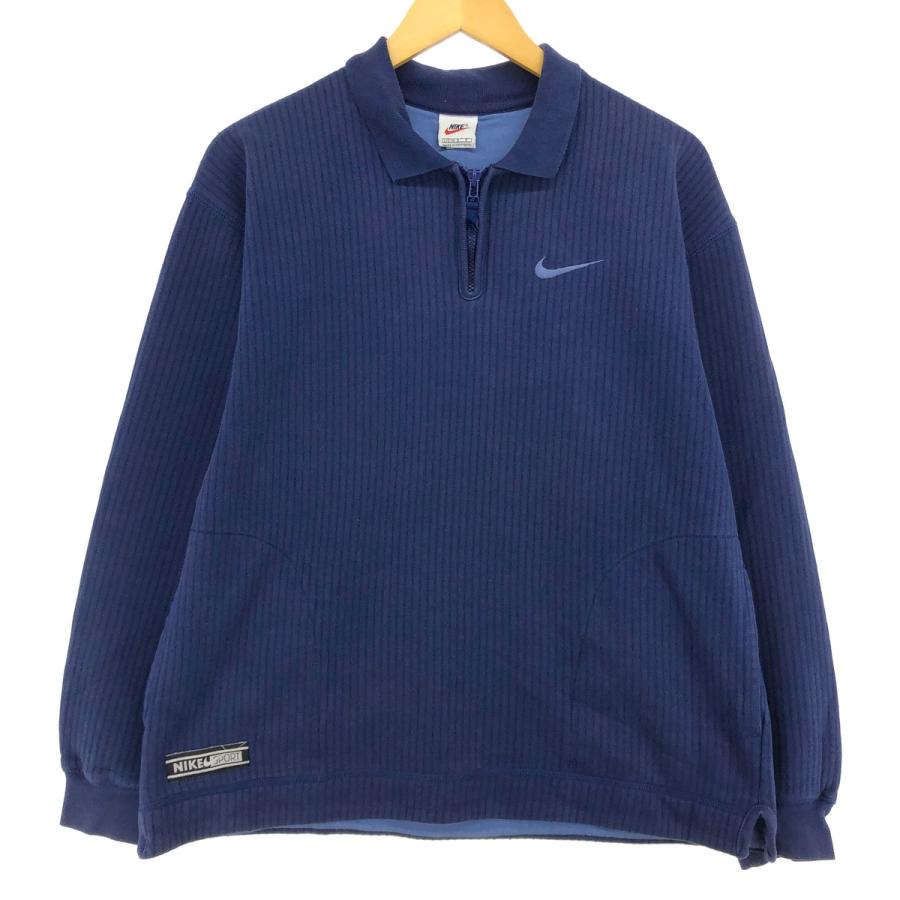 NIKE（ナイキ） 古着 90年代 襟付き ハーフジップスウェットシャツ
