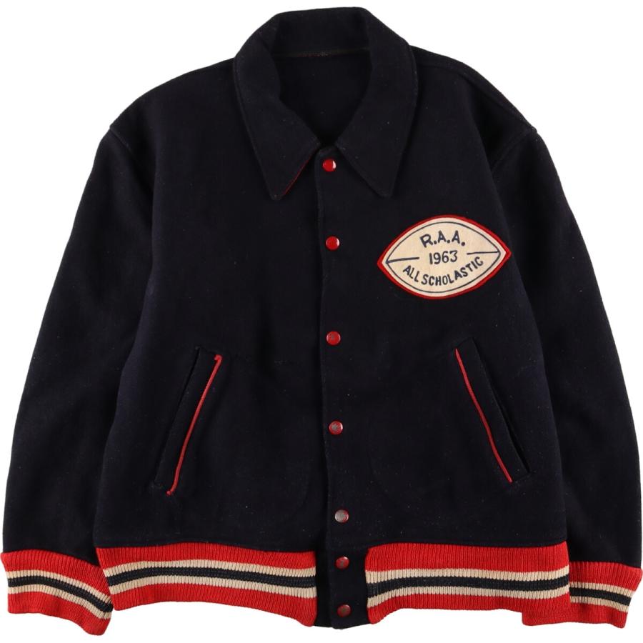 古着 60年代 W・H BRINE CO 襟付き ウールスタジャン アワード