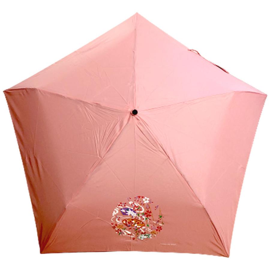 こけし型 折り畳み傘（折りたたみがさ）舞妓 扇 ピンク 晴雨兼用