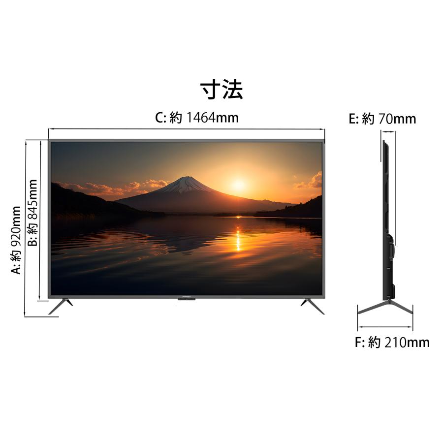 JAPANNEXT（ジャパンネクスト） JAPANNEXT 65インチ 大型4Kモニター JN
