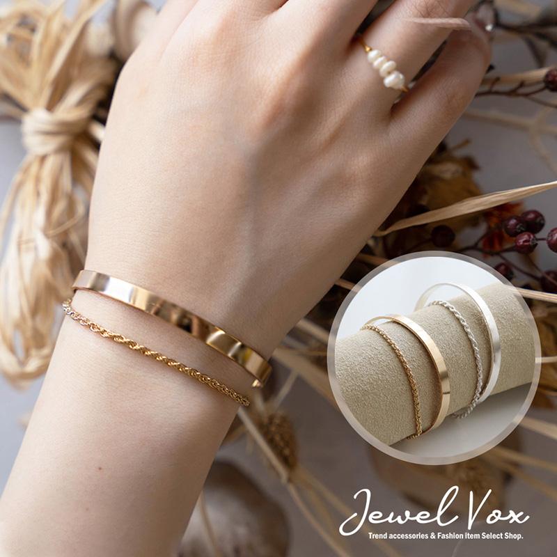Jewel VOX ブレスレット バングル レディース ニッケルフリー 二連