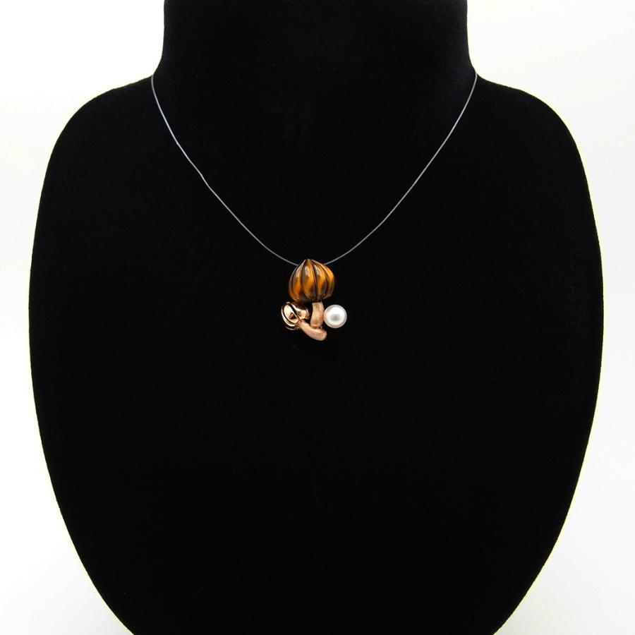 MIKIMOTO（ミキモト） キノコ モチーフ アコヤ真珠 ダイガーアイ