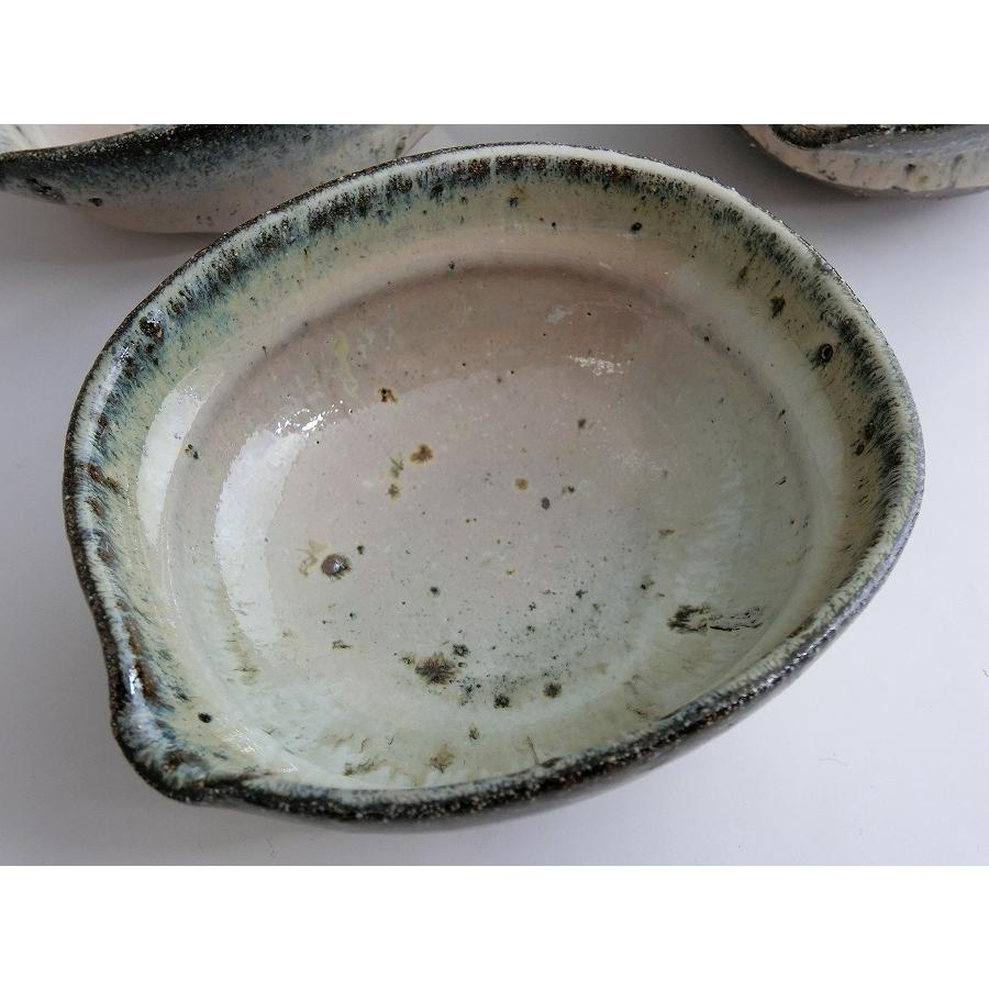 唐津焼中川自然坊窯】中川恭平作 斑唐津片口向付 三客 : 唐津焼中川