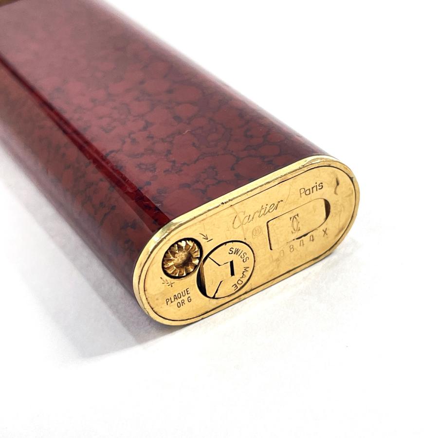 Cartier（カルティエ） ライター ガスライター メタル ボルドー 喫煙具