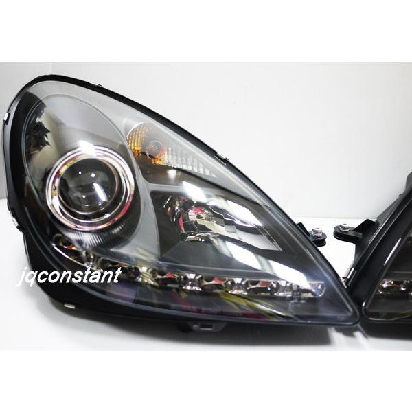 ベンツ R171 SLK LEDデイライト プロジェクターヘッドライト ブラック