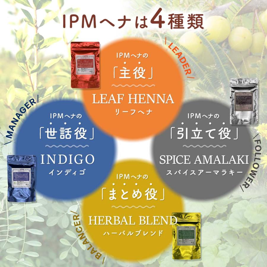 IPM ヘナ インディゴ 100g【エコ洗剤2個つき】 オーガニック 白髪染め