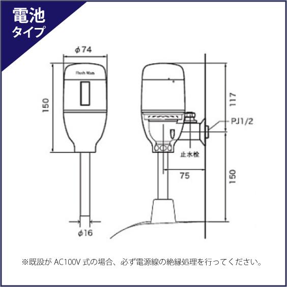 TOTO ミナミサワ FM6TW8-S TOTO TEA98用 壁埋め込み改装用小便器