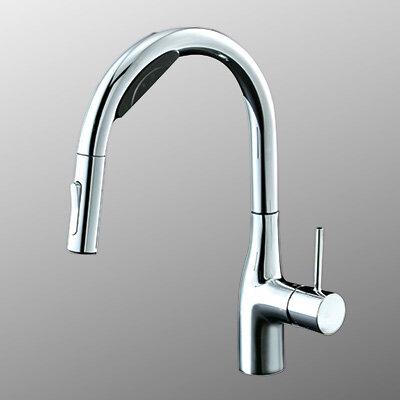 KVK ビルトイン浄水器用シングルシャワー付混合栓 Wセンサー付 AC100V