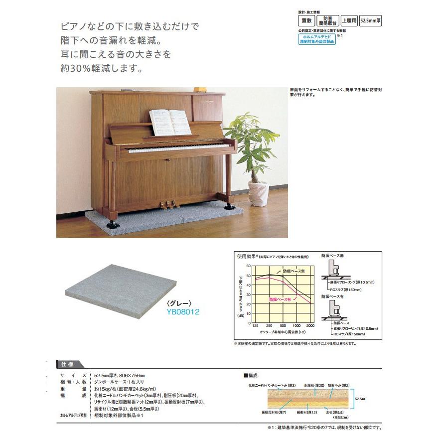 大建工業 マンション用防音簡易敷台 防振ベース グレー YB08012 : 住建