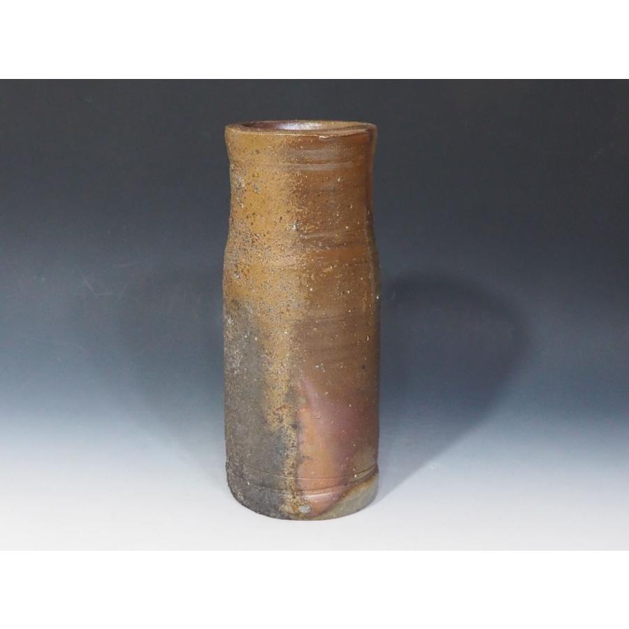 真作】 藤原啓 ○ 人間国宝 ≪ 備前花入 ≫ 共箱 花瓶 花器 備前焼