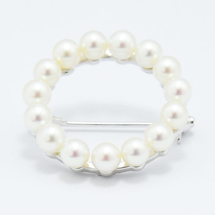 MIKIMOTO（ミキモト） ブローチ サークル 真珠 4.3mm パール SV