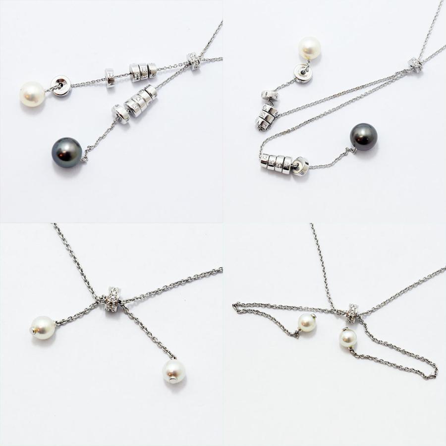 MIKIMOTO（ミキモト） ネックレス ロング あこや真珠 黒蝶真珠 アコヤ