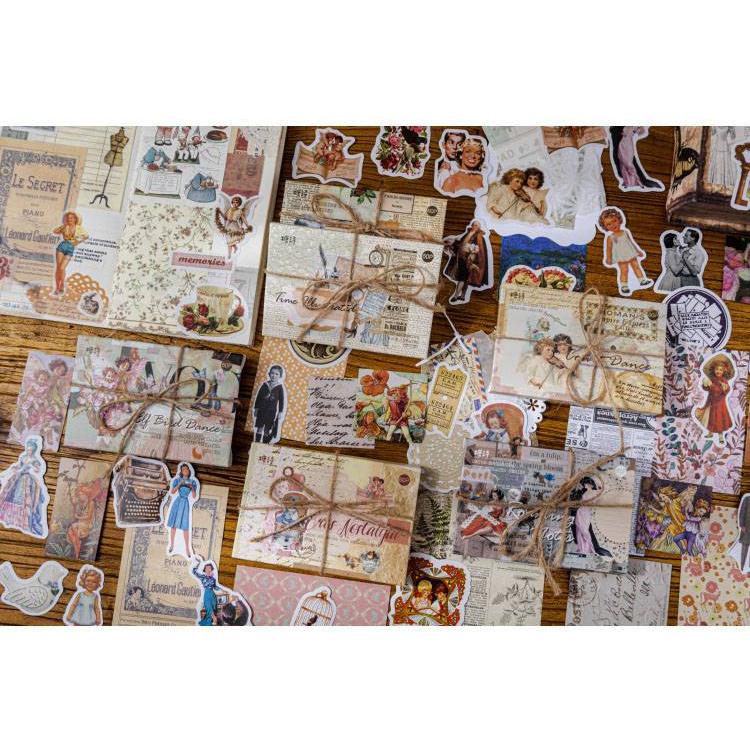 即日出荷 4種類素材 詰め合わせ セット ヴィンテージ コラージュ素材