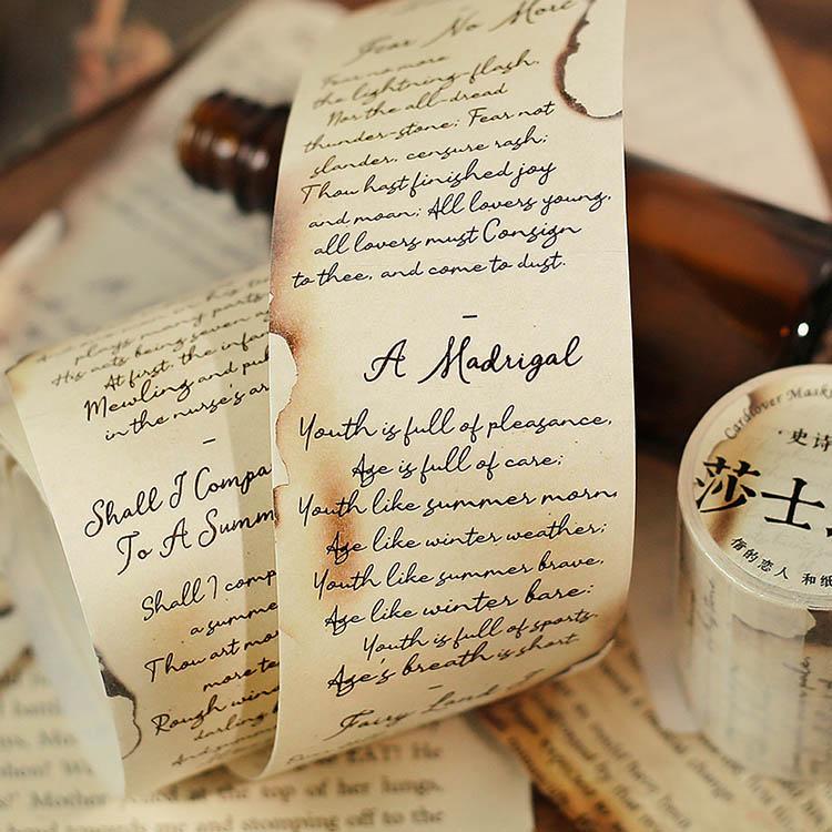 ヴィンテージ マスキングテープ 幅広50mm 海外 外国 マステ 剥離紙付き