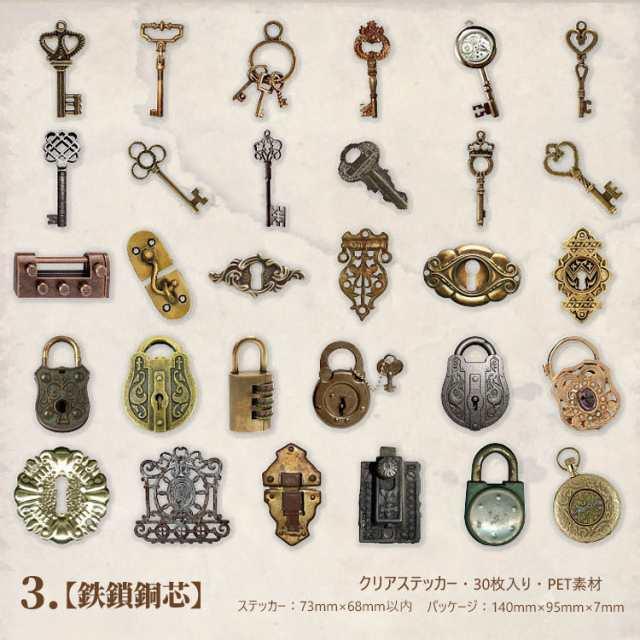 紙モノ コラージュ素材 ひねり金具 デザペ ステッカー コーナー金具