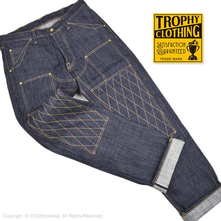トロフィークロージング（TROPHY CLOTHING）ダブルニーダートデニム