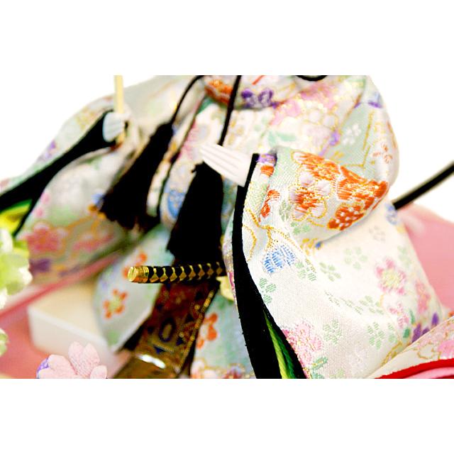 久月 雛人形 ピンク ガラスケース よろこび雛 親王 可愛い ningyoya