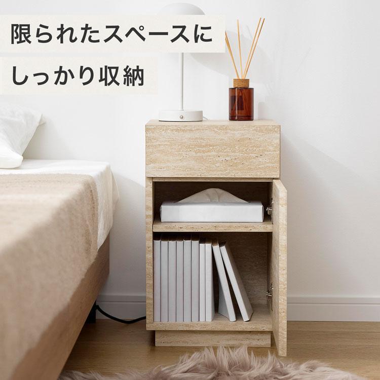 LOWYA（ロウヤ） サイドテーブル コーヒーテーブル トラバーチン柄