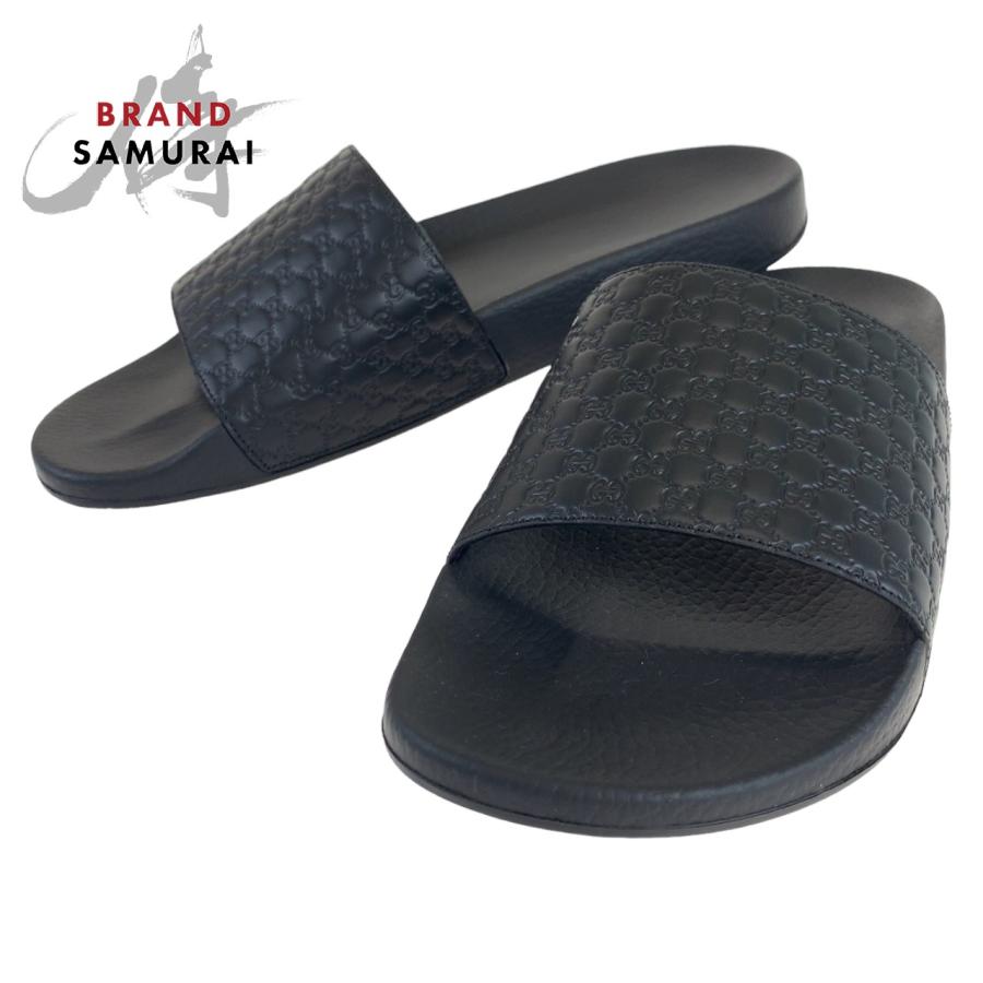 GUCCI（グッチ） 新品未使用 マイクロGG サイズ11 ブラック 黒 レザー