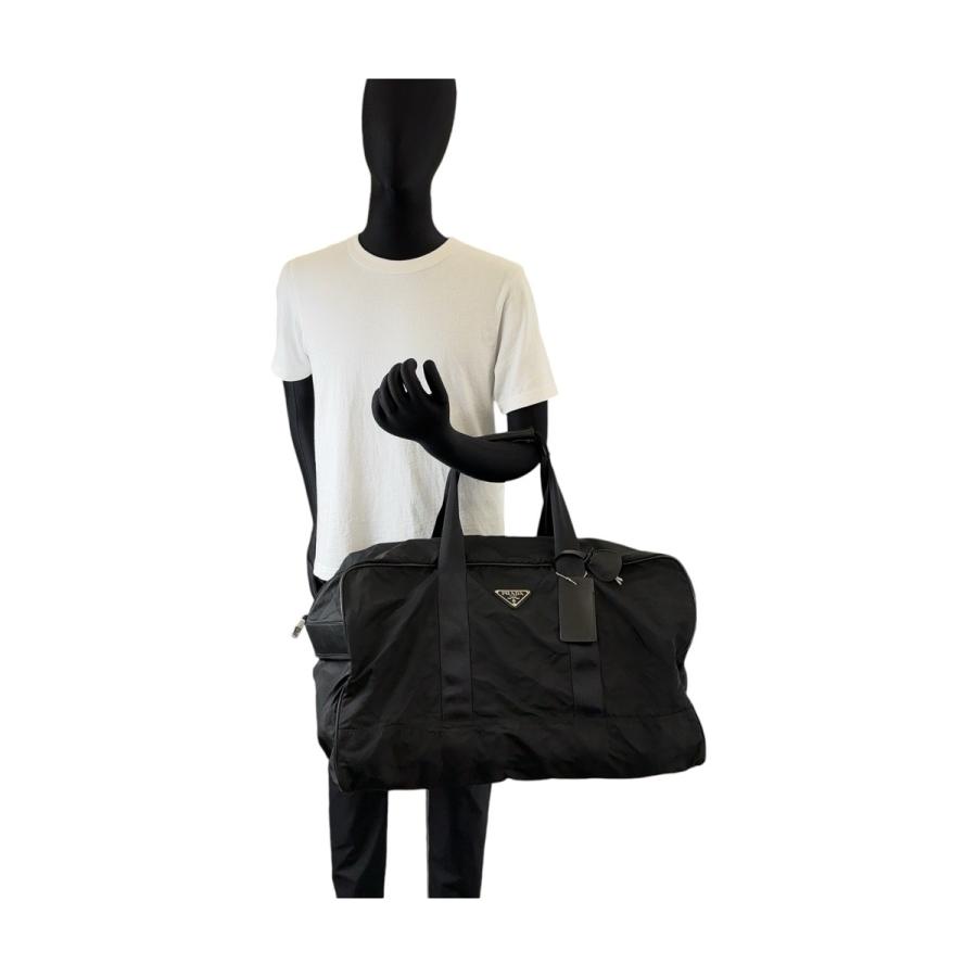 PRADA（プラダ） 美品 テスート 三角ロゴプレート ブラック 黒