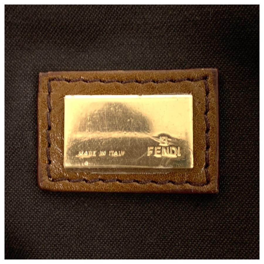 FENDI（フェンディ） 美品 ブラウン ゴールド金具 レザー トートバッグ