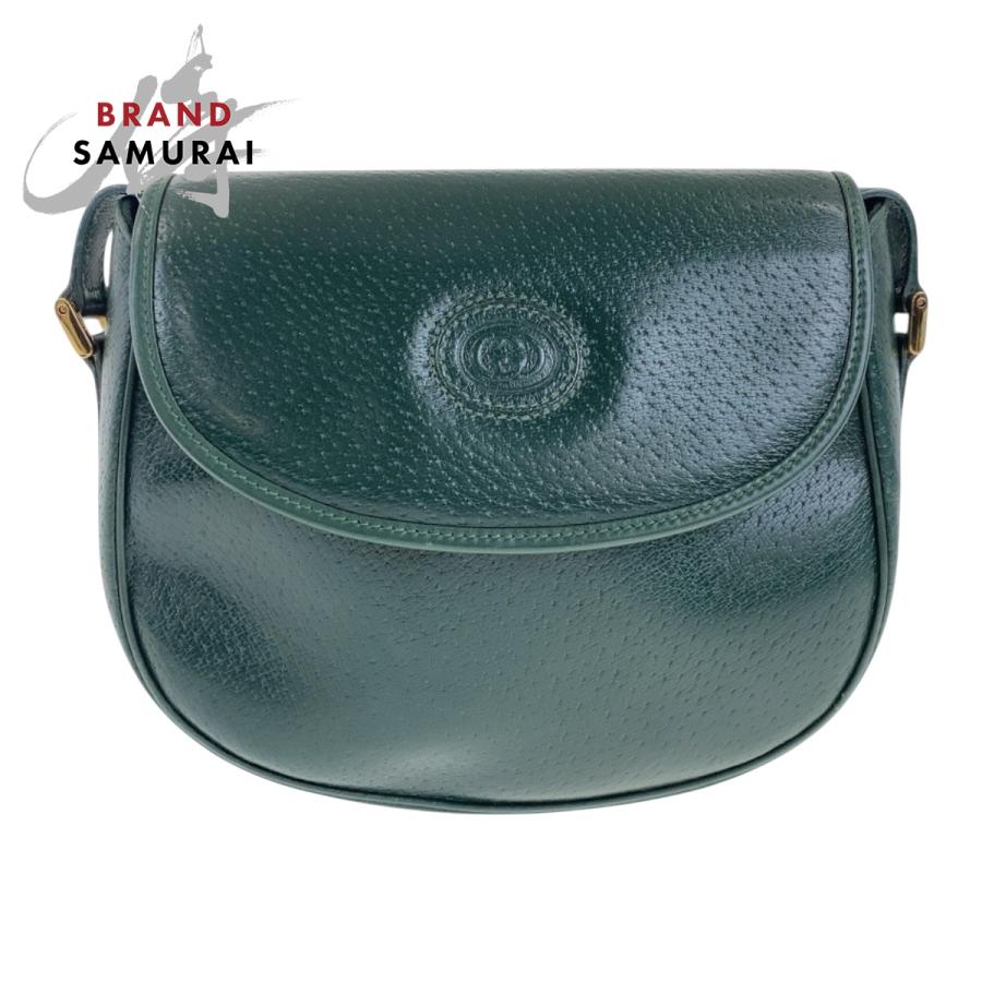 GUCCI（グッチ） ヴィンテージ オールドグッチ グリーン ゴールド金具