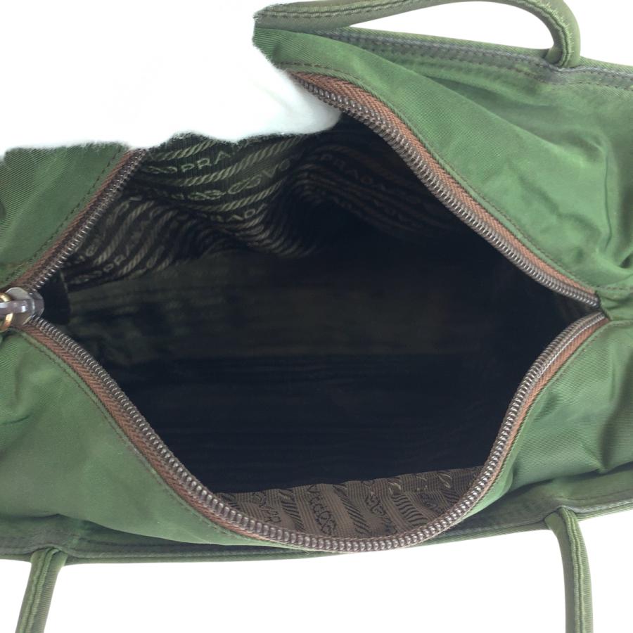 PRADA（プラダ） テスート 三角ロゴプレート カーキ シルバー金具