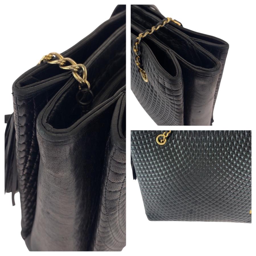 Bally（バリー） ヴィンテージ キルティング フリンジ ブラック 黒