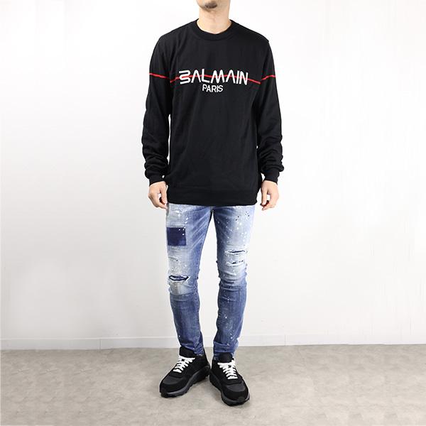 BALMAIN（バルマン） Logo Sweather YH1KD000KC70EBE セーター ニット