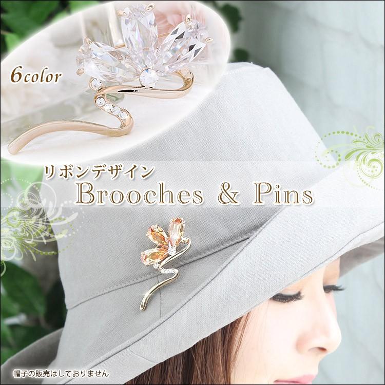 ブローチ ピン レディース ストール留め 花 フラワー スワロフスキー