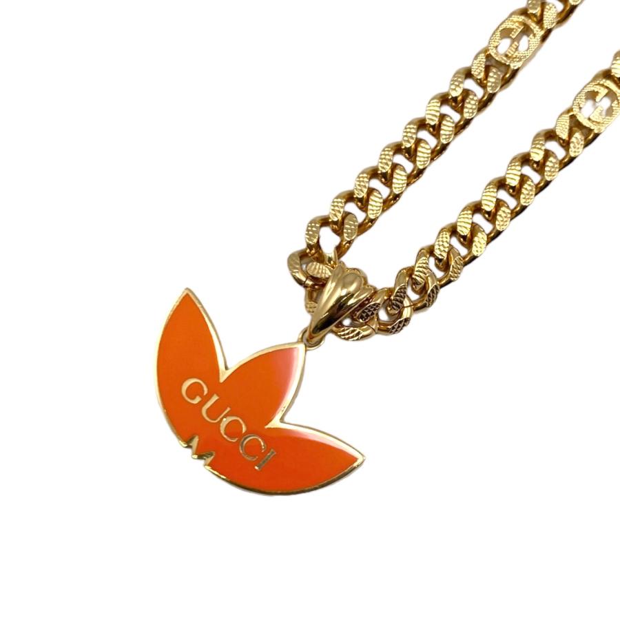 ADIDAS X GUCCI グッチ×アディダス ネックレス トレフォイルペンダント