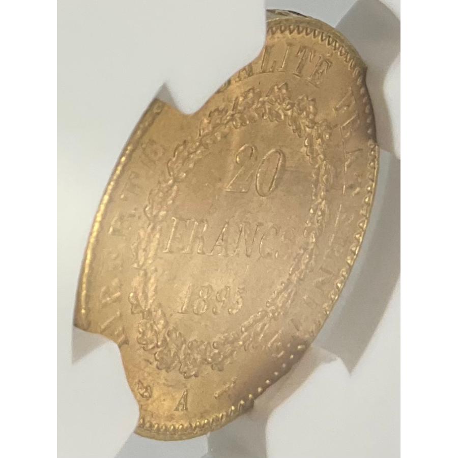 1895年 A フランス エンジェル 20フラン 金貨 天使と雄鶏 ラッキー