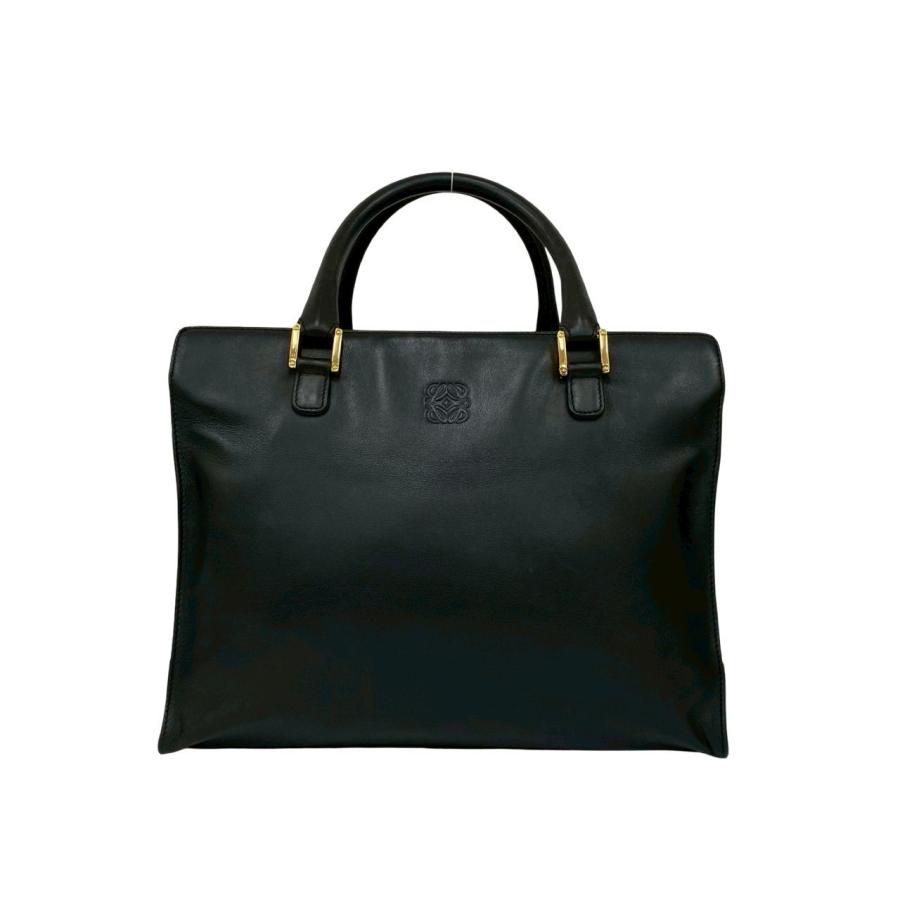LOEWE（ロエベ） 極 美品 アナグラム ロゴ 金具 刻印 レザー 本革