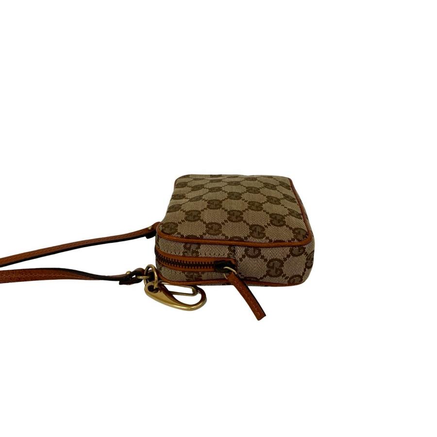 GUCCI（グッチ） 極 美品 GG ロゴ 総柄 キャンバス レザー 本革 ミニ