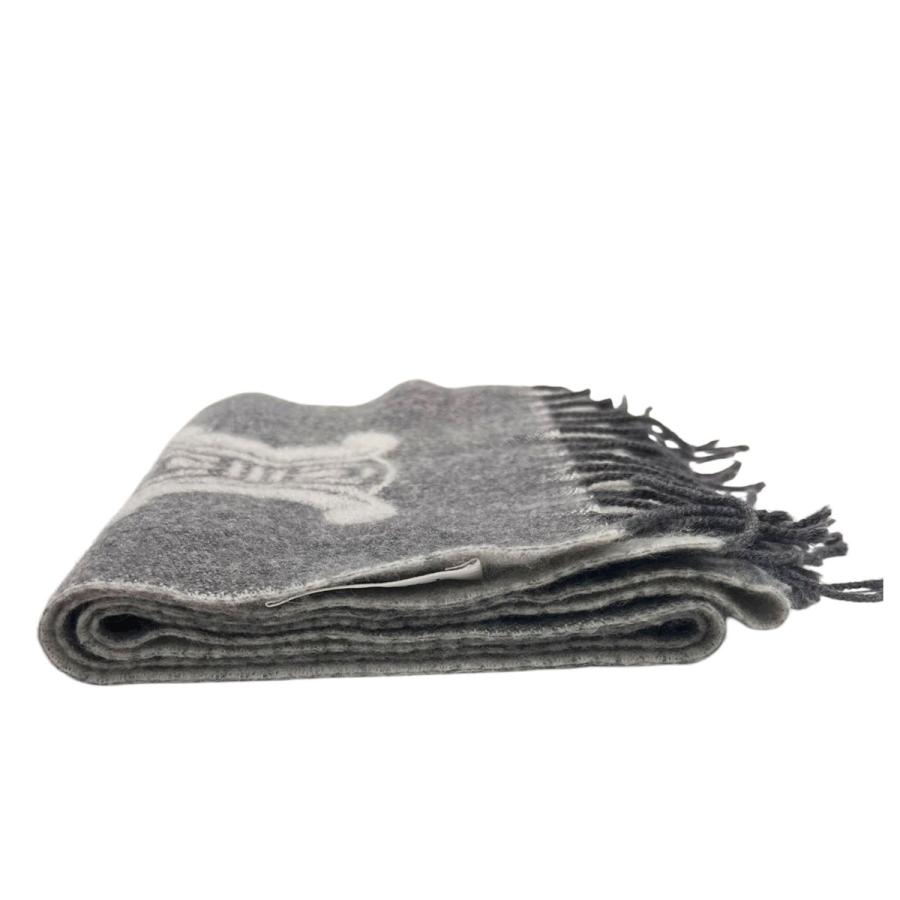 CELINE（セリーヌ） 【中古】 マカダム ロゴ カシミア マフラー グレー