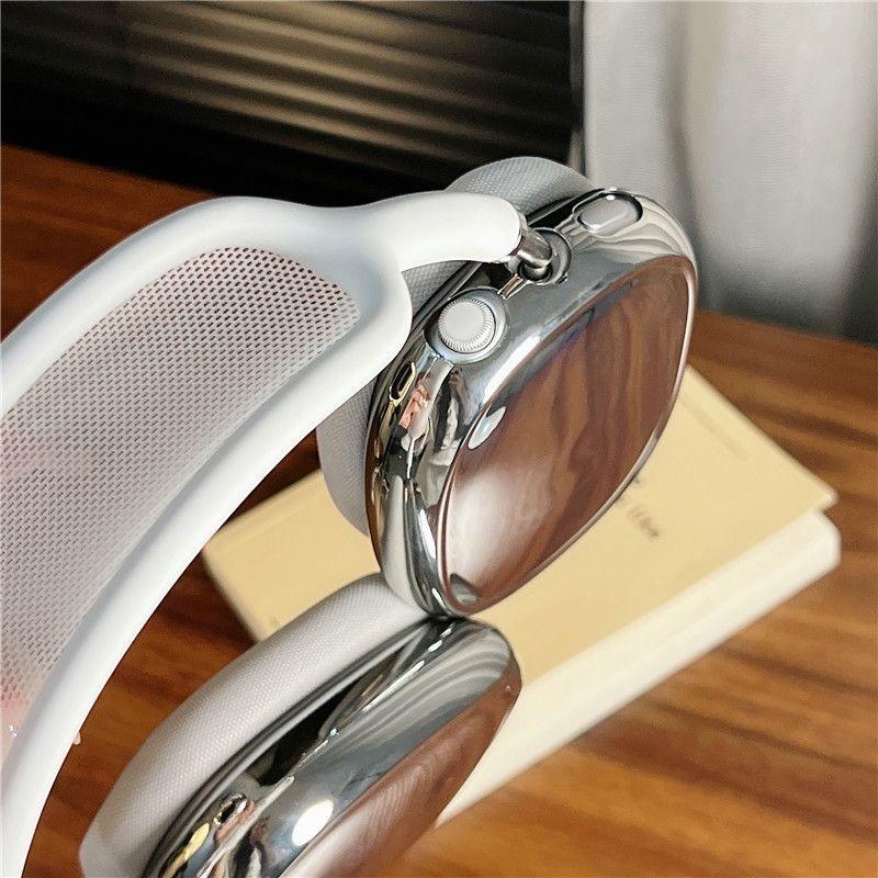 AirPods Max 金属 シルバー ケース カバー シリコン イヤーカップ 保護