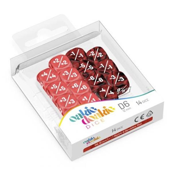 D6 POSITIVE/NEGATIVE GEMIDICE (レッド) MTG 修正ダイス : メモリー