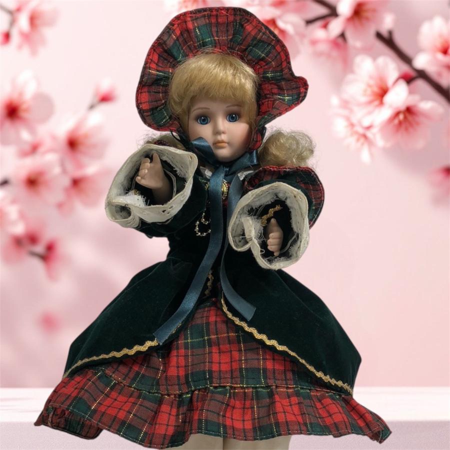 アンティークドール 動く 西洋風 オルゴール付き ビスクドール風