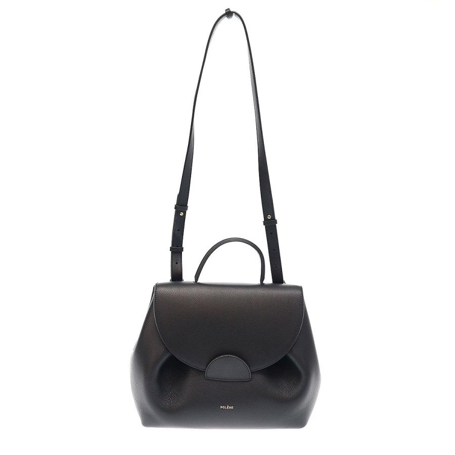 POLENE（ポレーヌ） Numero Un レザーショルダーバッグ ブラック