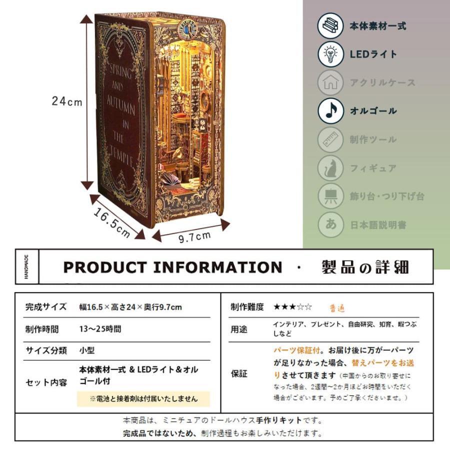 ドールハウス ミニチュア 手作りキット 本 ペーパークラフト 簡単 英語