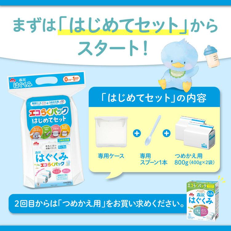 はぐくみ 【公式】 森永乳業 粉ミルク つめかえ用 エコらくパック 4箱
