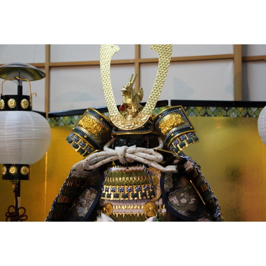 五月人形兜三段飾り 105 12号 新若草山大鎧 No.1【五月人形】 : 人形の