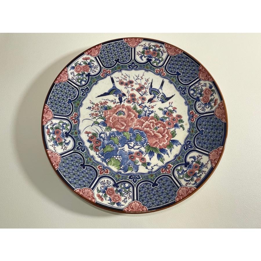 大皿 絵皿 万古焼 富永陶園 直径38cm 高さ2.5cm 箱付き : マティック