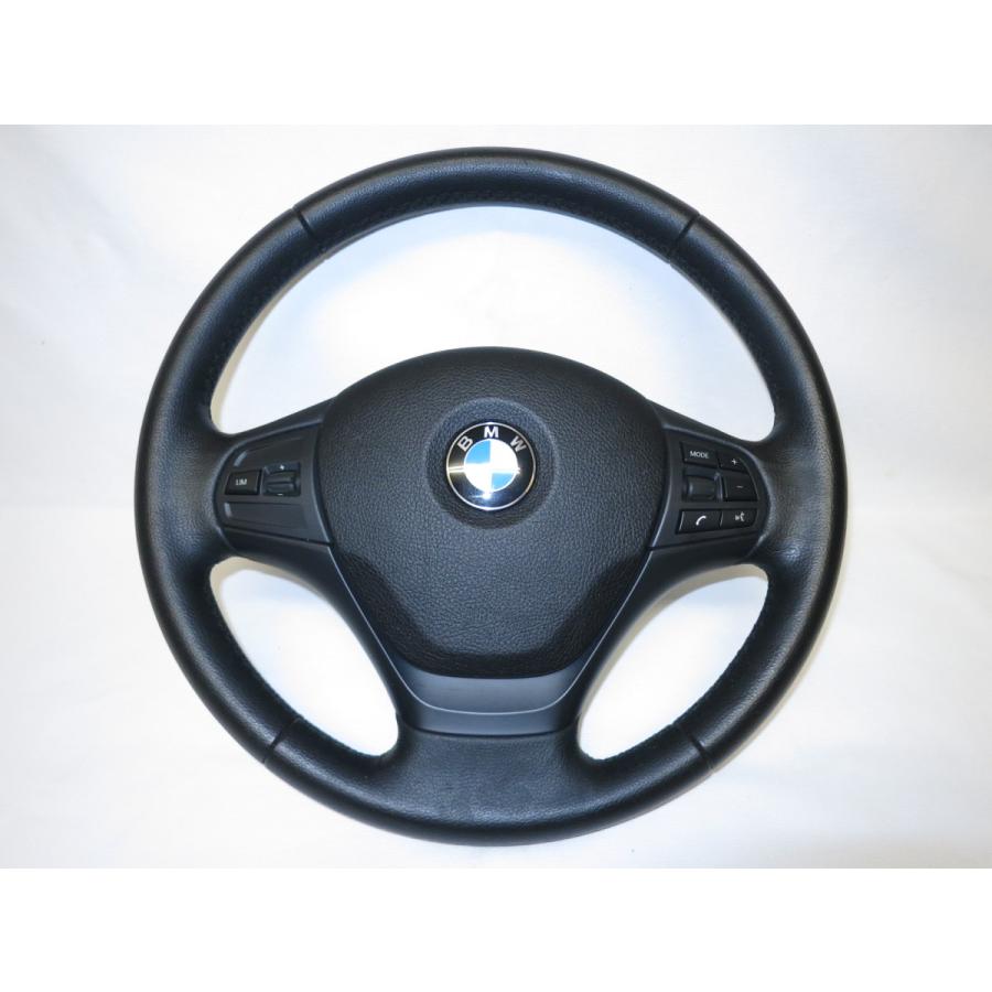 F30 BMW 320d 3D20 純正 革 ステアリング ハンドル エアバック エア