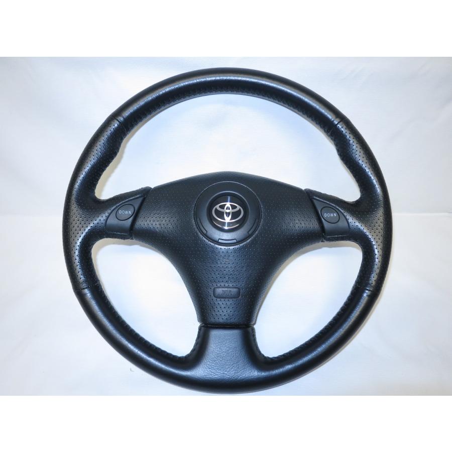 美品! MRS MR-S MRーS ZZW30 純正 革 ステアリング ハンドル エア