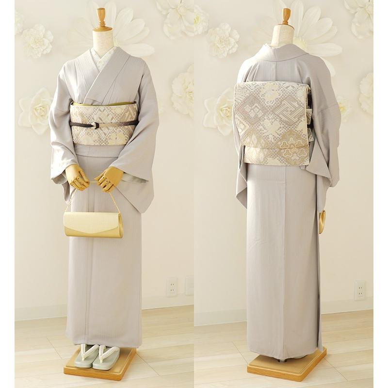 洗える 色無地 フルオーダー 反物 日本製 東レ (絹鼠色) 着物 誂え お